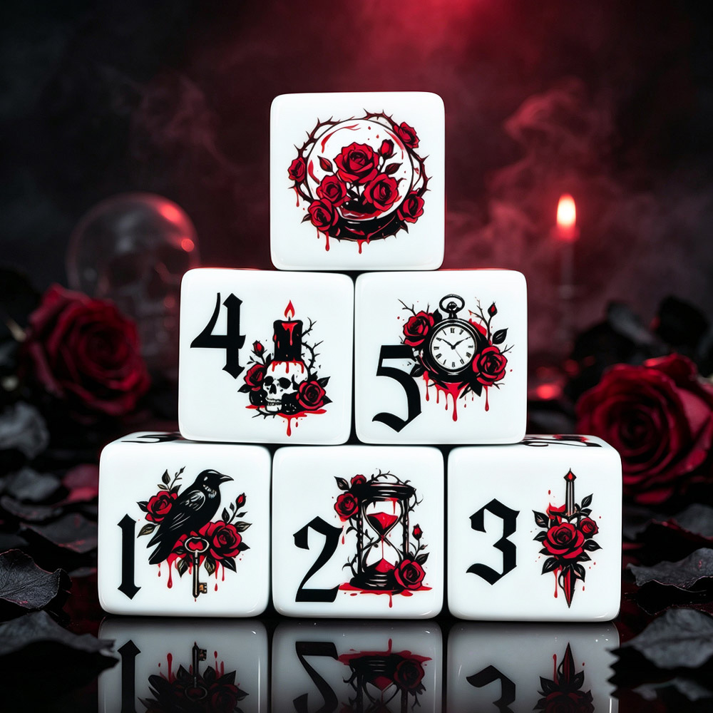 Board Game Print - 12 Buah Dadu Akrilik D6 Cetak