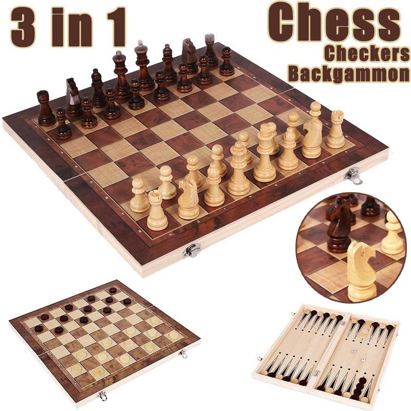 Board Game Quacks - Papan catur 3 in 1, papan
