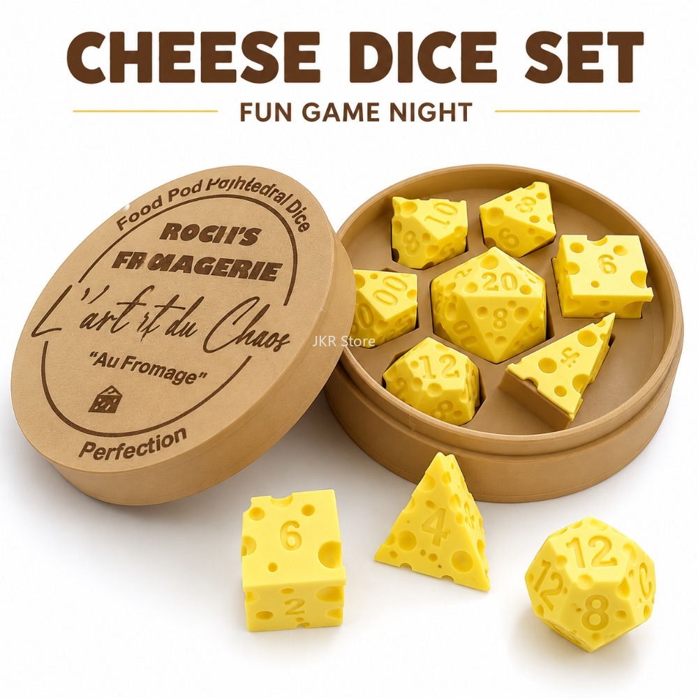 Board Game Organization - Ornamen Kotak Dadu Keju Tidak Beraturan