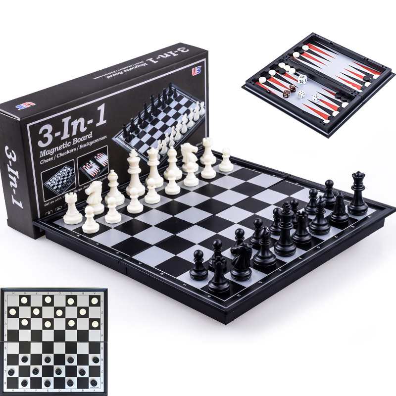 Board Game Quacks - Papan Permainan Catur Magnetik Lipat 25CM,