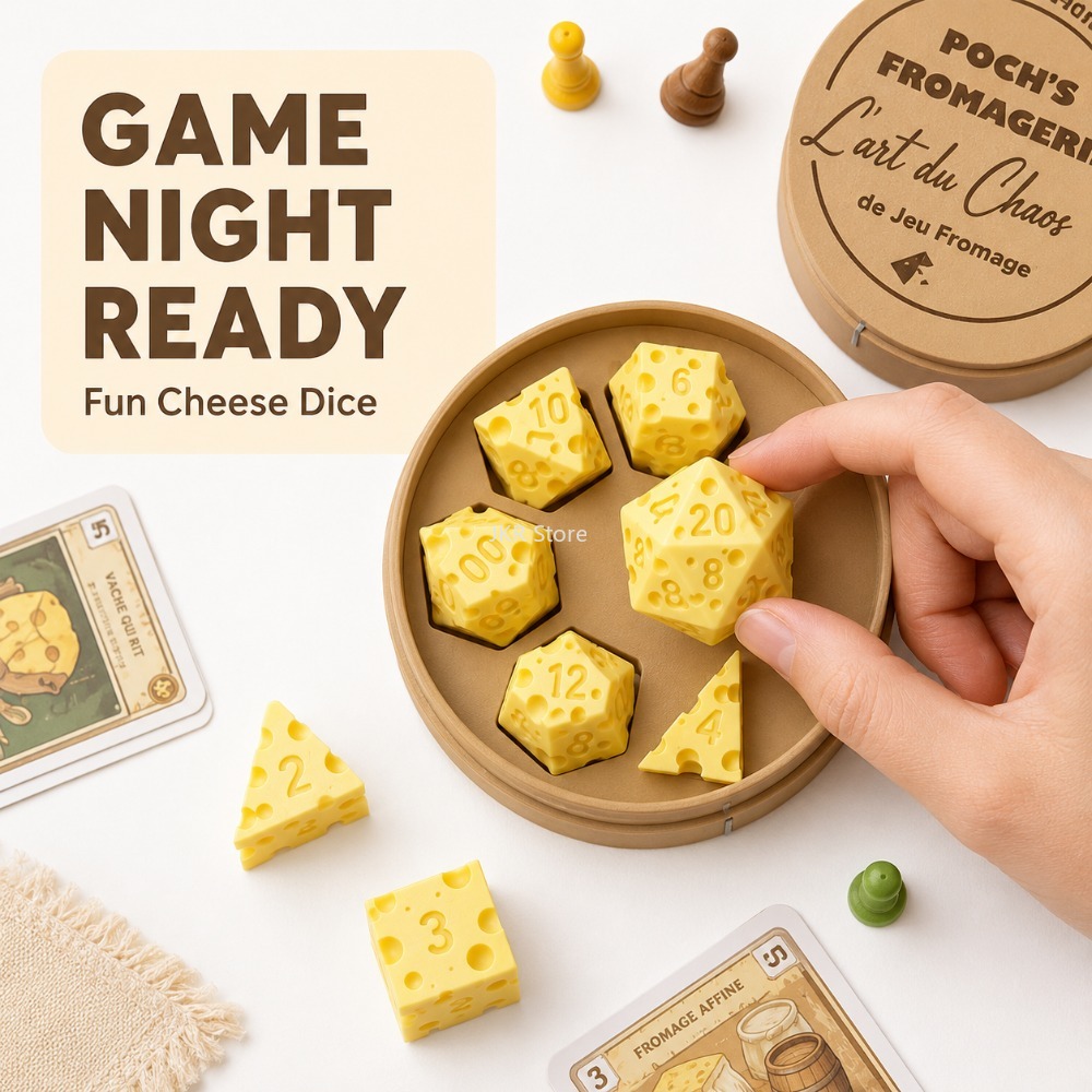 Board Game Organization - Set Dadu Keju Kreatif Bentuk Tidak