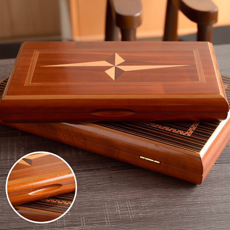Board Game Quacks - Backgammon Kayu Solid 11-19 Inci Set