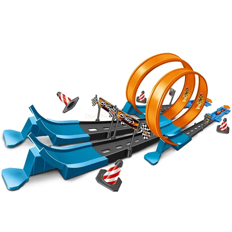 Hot Wheels Car Track Sets - Mobil Stunt Kecepatan Tinggi Model Roda