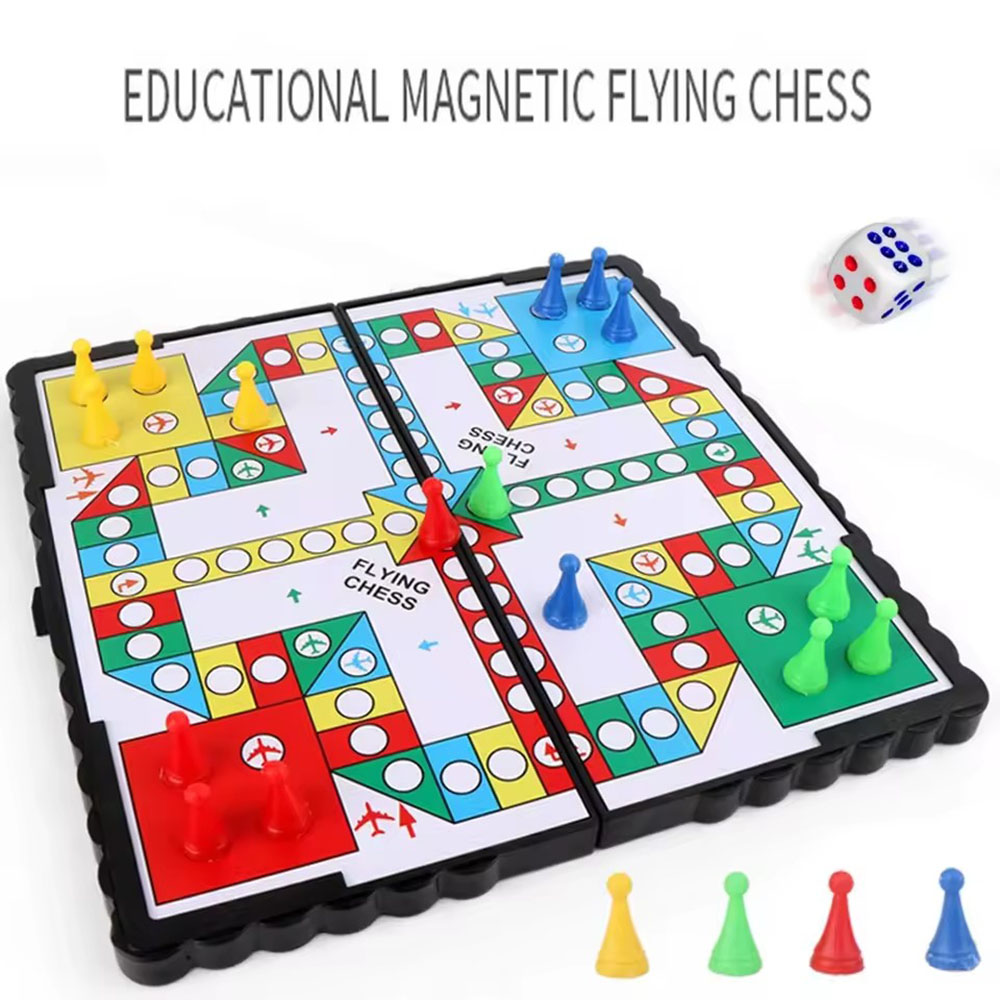 Board Game Quacks - Set catur terbang magnetik lipat, alas