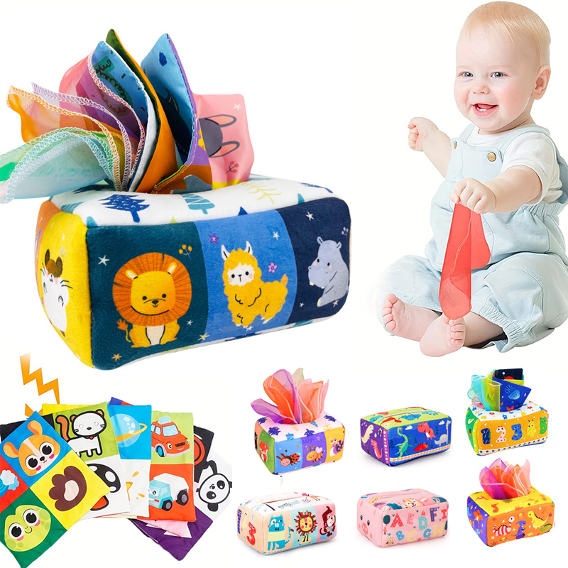 Board Game Organization - Mainan bayi Montessori, kotak tisu ajaib,