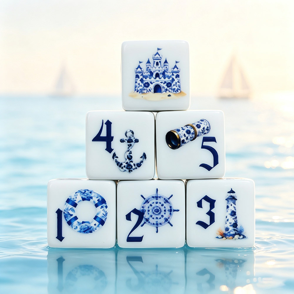 Board Game Print - 12 Buah Dadu Akrilik D6 Cetak