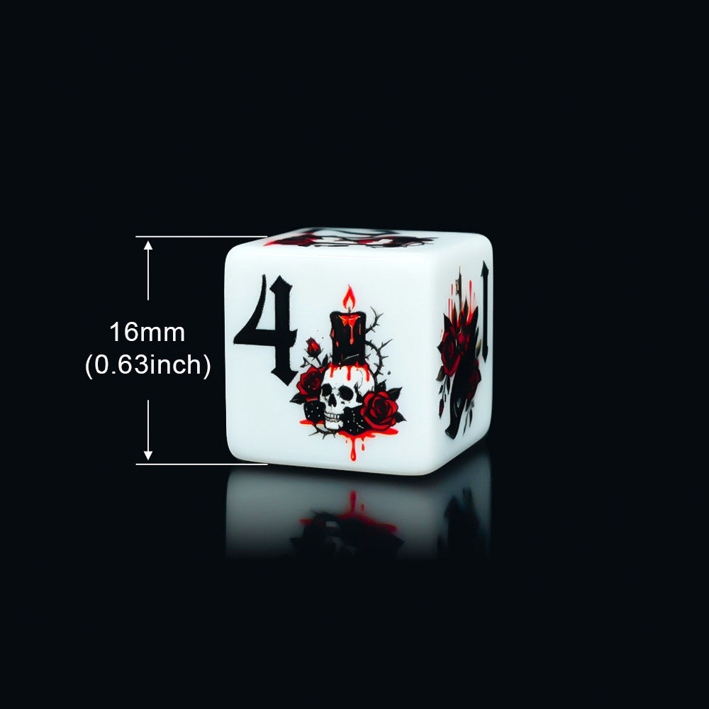 12 Buah Dadu Akrilik D6 Cetak  - Board Game Print ulasan dan harga