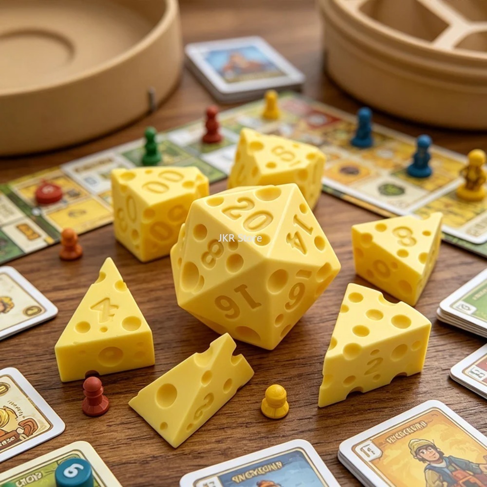 Set Dadu Keju Kreatif Bentuk T - Board Game Organization ulasan dan harga