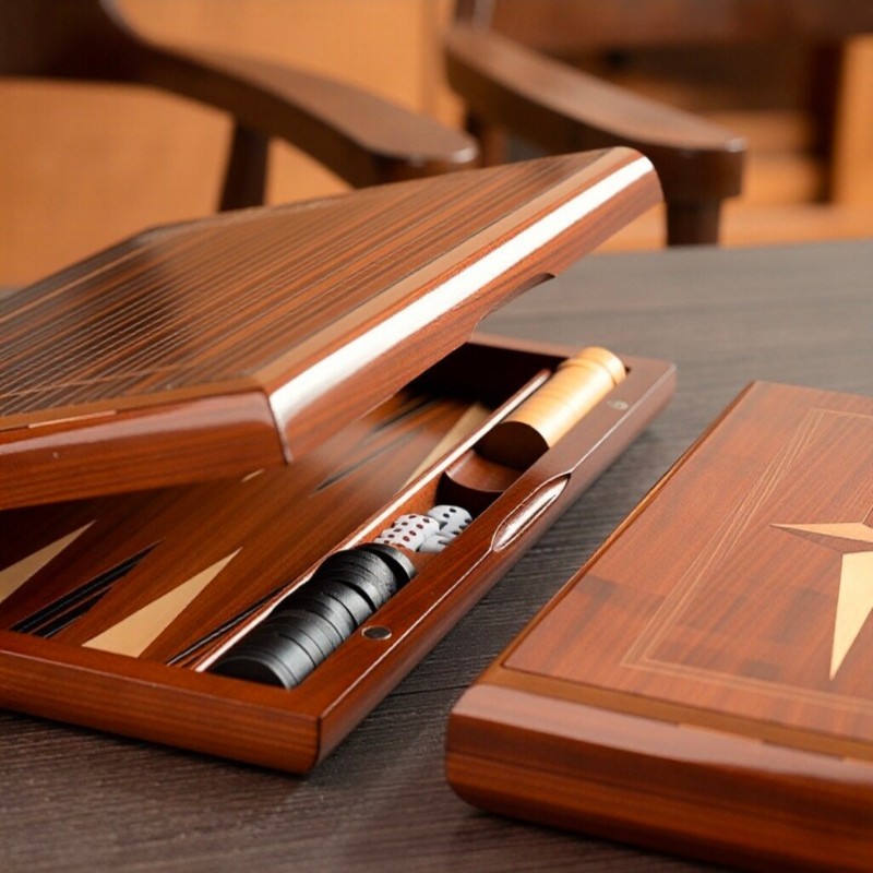 Backgammon Kayu Solid 11-19 In - Board Game Quacks ulasan dan harga