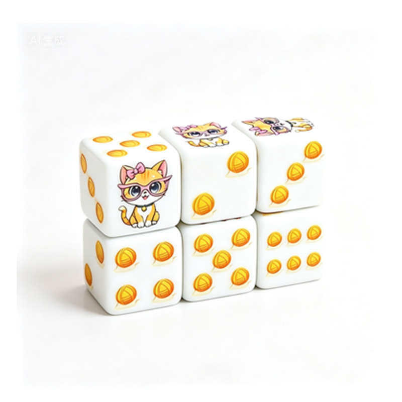 6 Buah Set Dadu Polihedral Cet - Board Game Print ulasan dan harga