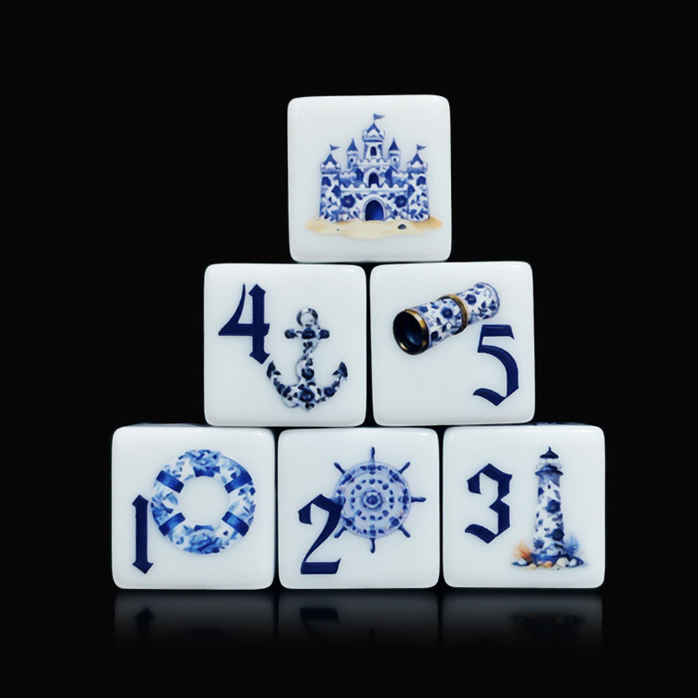 12 Buah Dadu Akrilik D6 Cetak  - Board Game Print ulasan dan harga