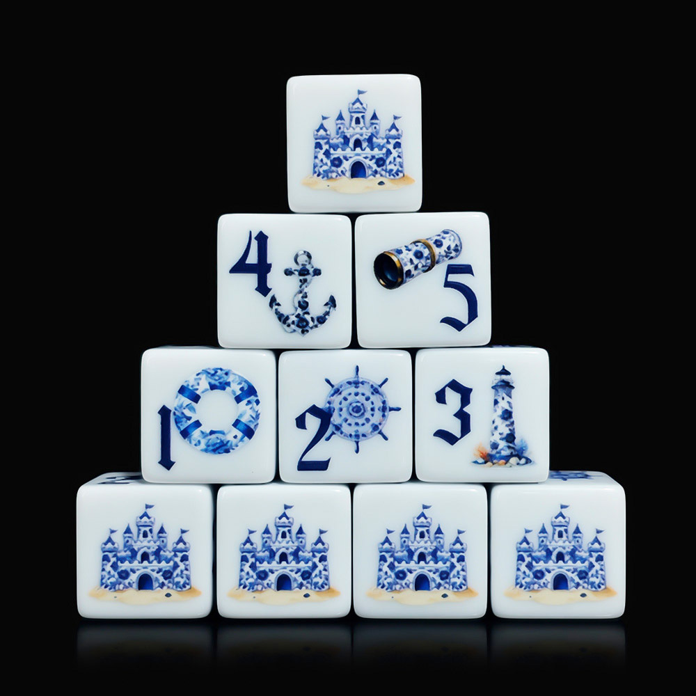 12 Buah Dadu Akrilik D6 Cetak  - Board Game Print ulasan dan harga