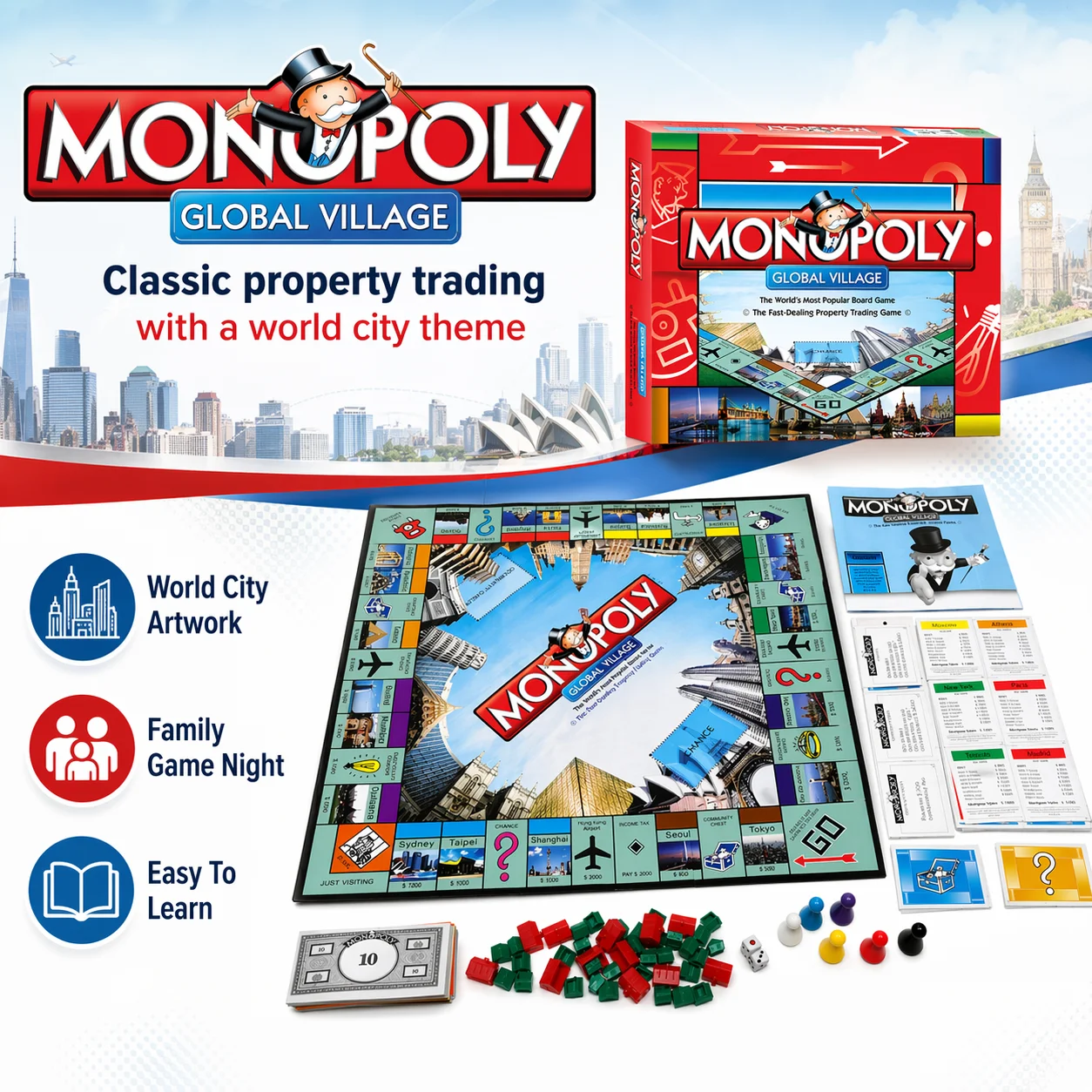 Permainan Papan MONOPOLY GLOBA - Hasbro Game Monopoly ulasan dan harga